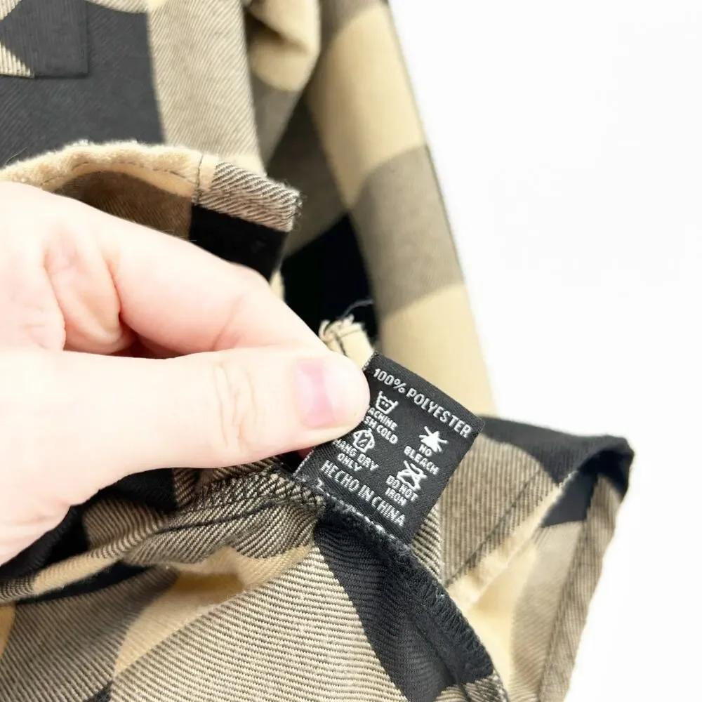 Dixxon Boys Workwear Western Flannel Outdoor‎ Fall Button Up Plaid Shirt Size M